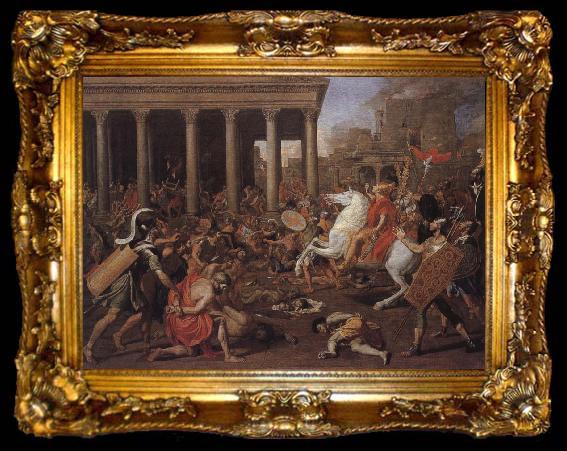 framed  Nicolas Poussin Destruction of the temple of Ferusalem by Titus, ta009-2